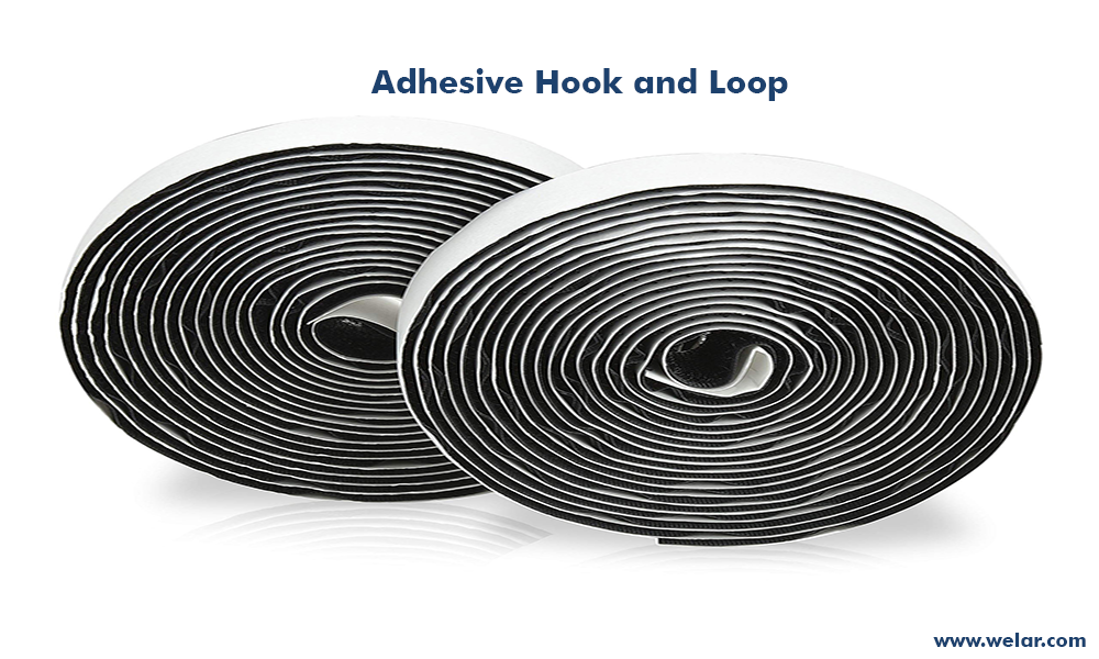 Adhesive hook and loop